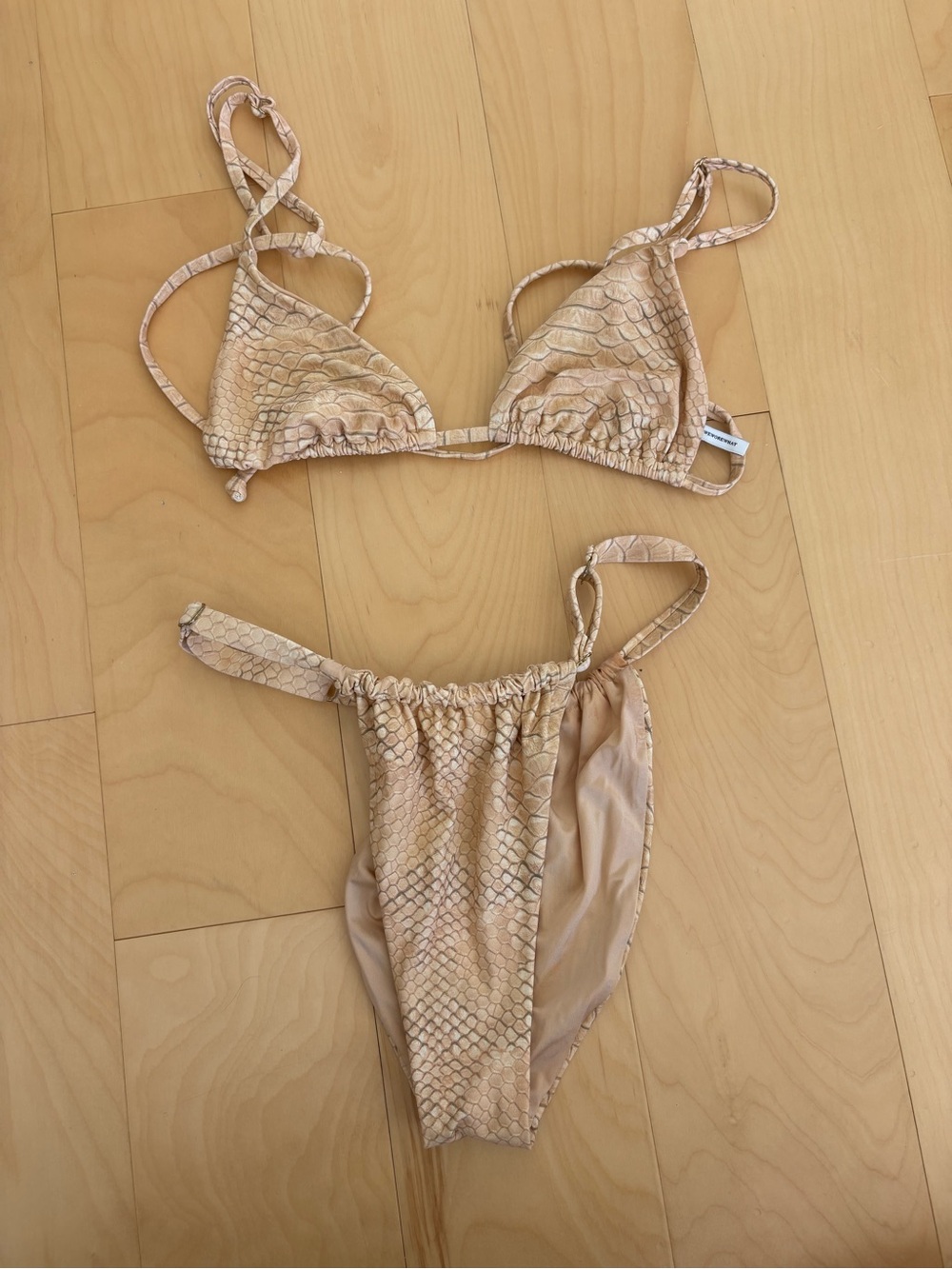 WeWoreWhat tan bikini set
